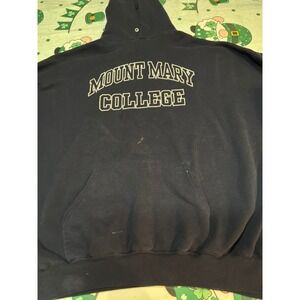 Vintage CH Sport Mount Mary College Hoodie Navy Blue Collegiate Sweatshirt XL